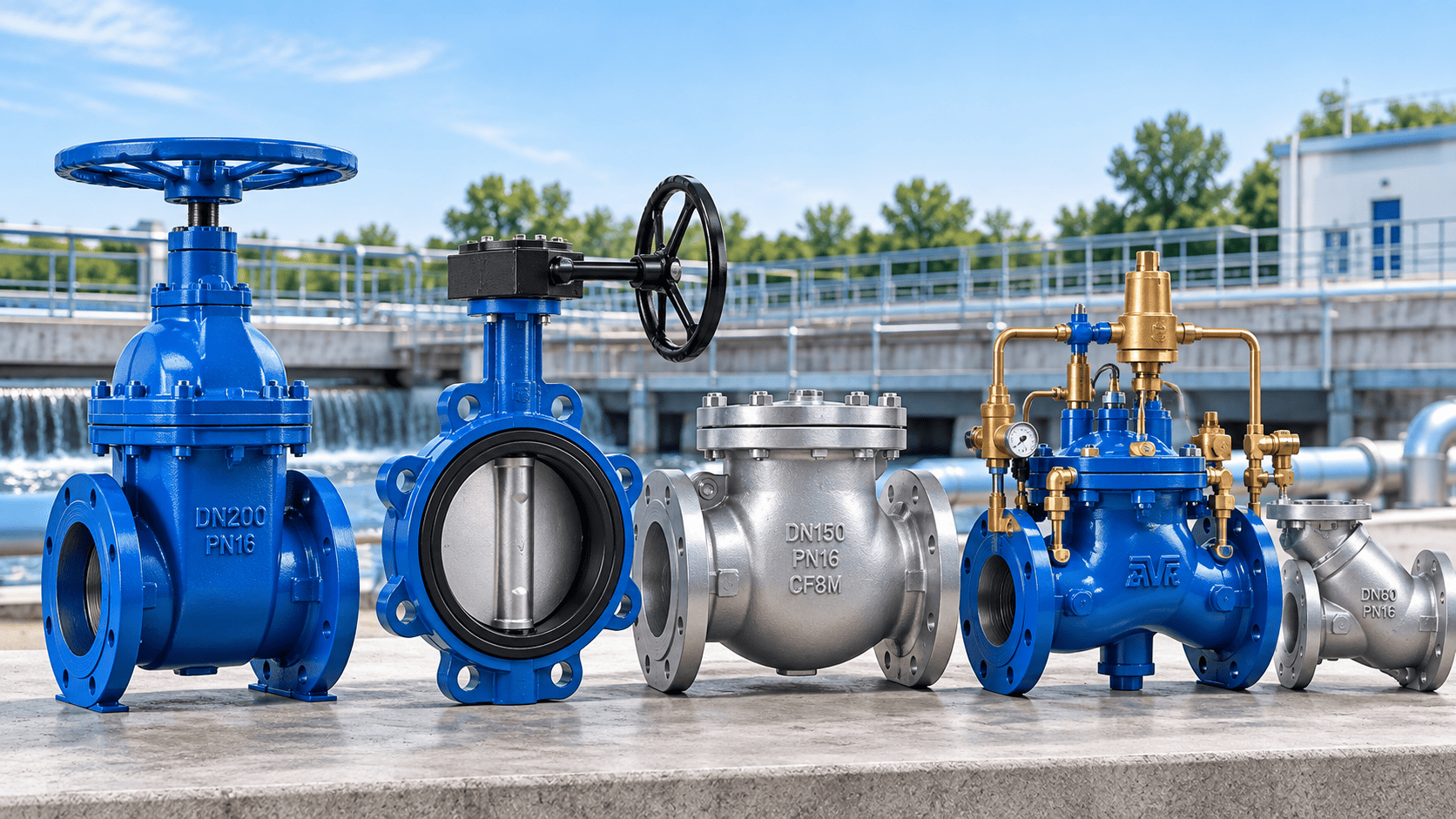 Industrial valves for water supply and infrastructure projects